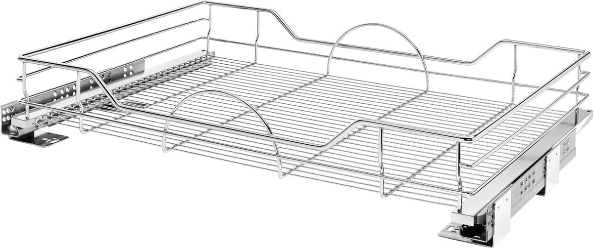 33 x 22 Inch Single Chrome Wire Pull Out Shelf Organizer I2435