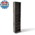 Adjustable 6-Shelf Media Tower Rack Gray K2335