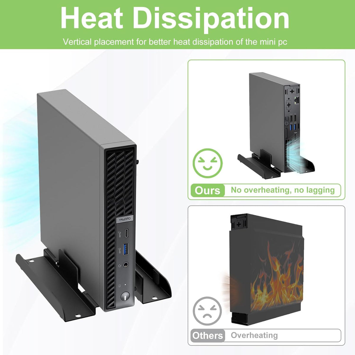Adjustable Vertical Desk Stand for Mini PC C108582