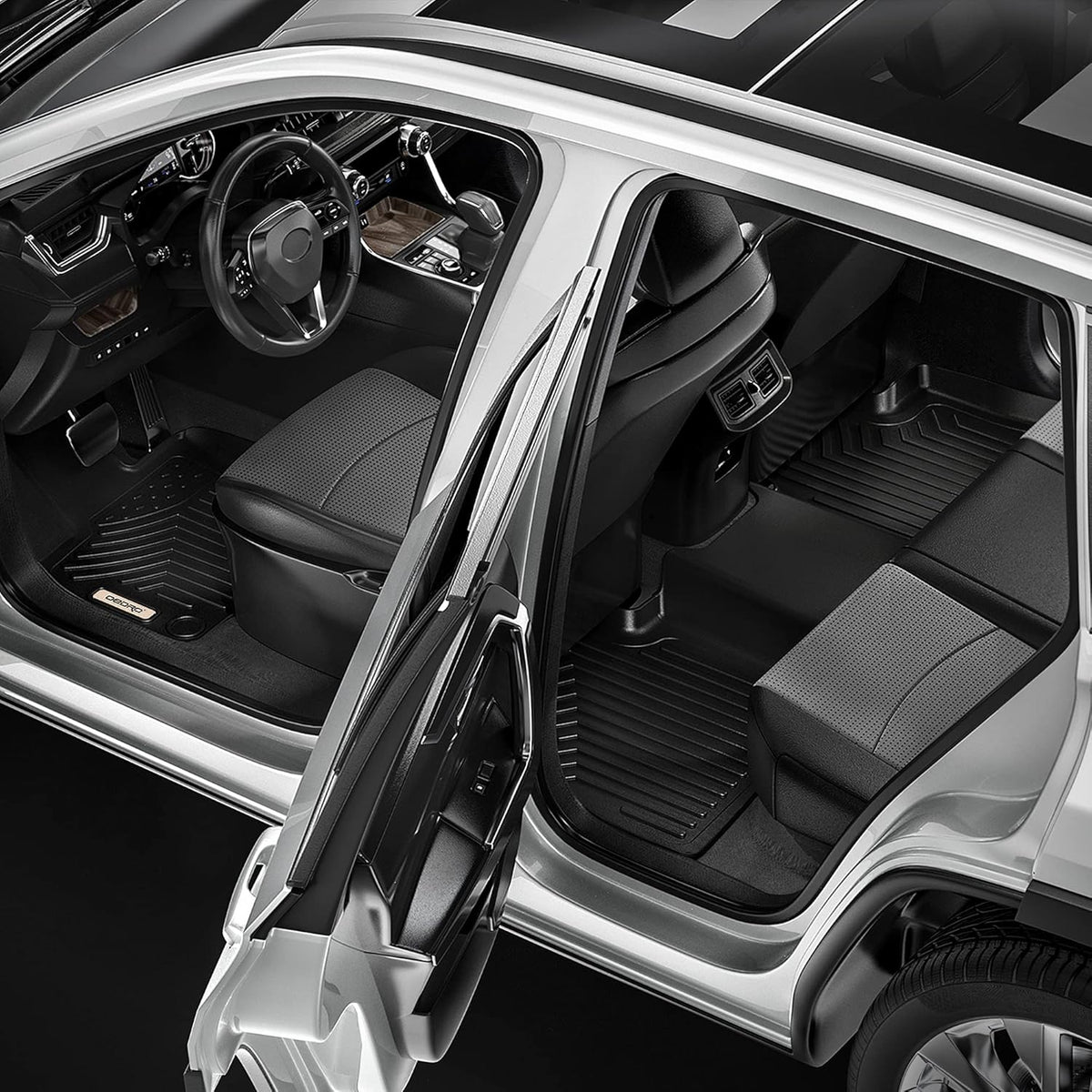 Black TPE All Weather Floor Mats K35426