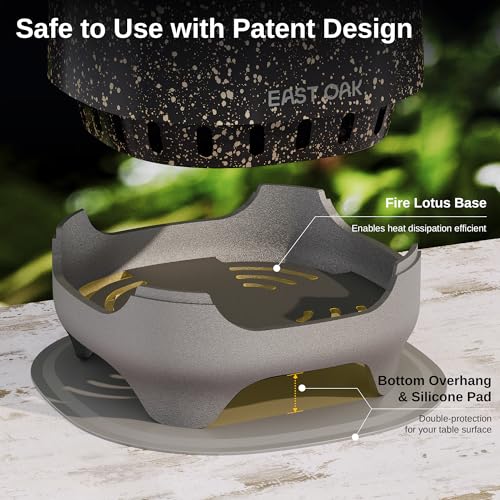 Silver Smokeless Tabletop Fire Pit, Dual-Fuel, 10.1" x 7" R3442