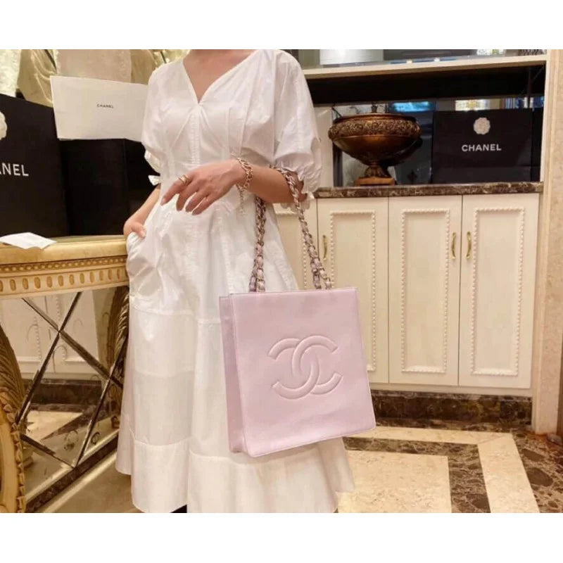 Shiny Aged Calfskin Shopping Bag R71139
