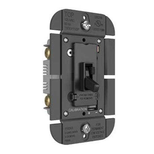 Toggle Slide Dimmer Single Pole 3-Way 1100VA Black R117