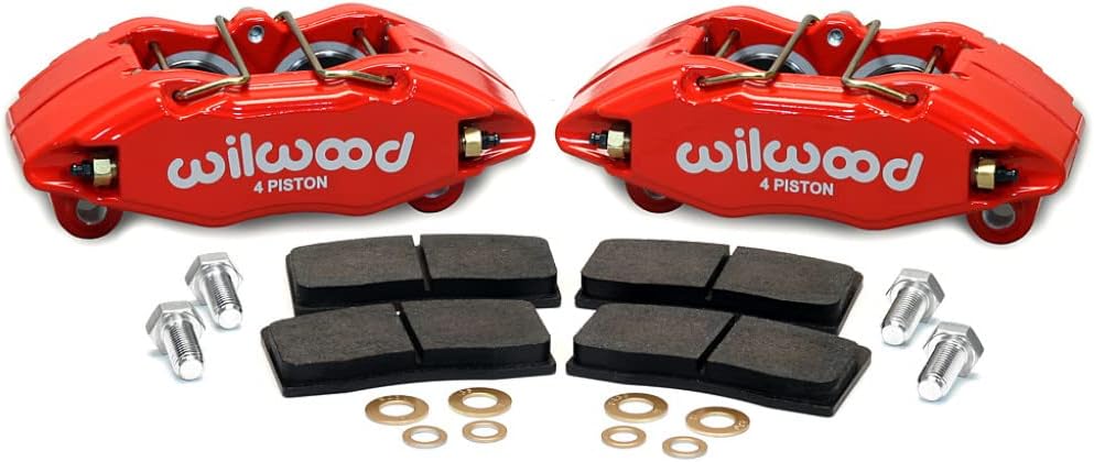 Red Front Brake Kit with Caliper & Pad P1175