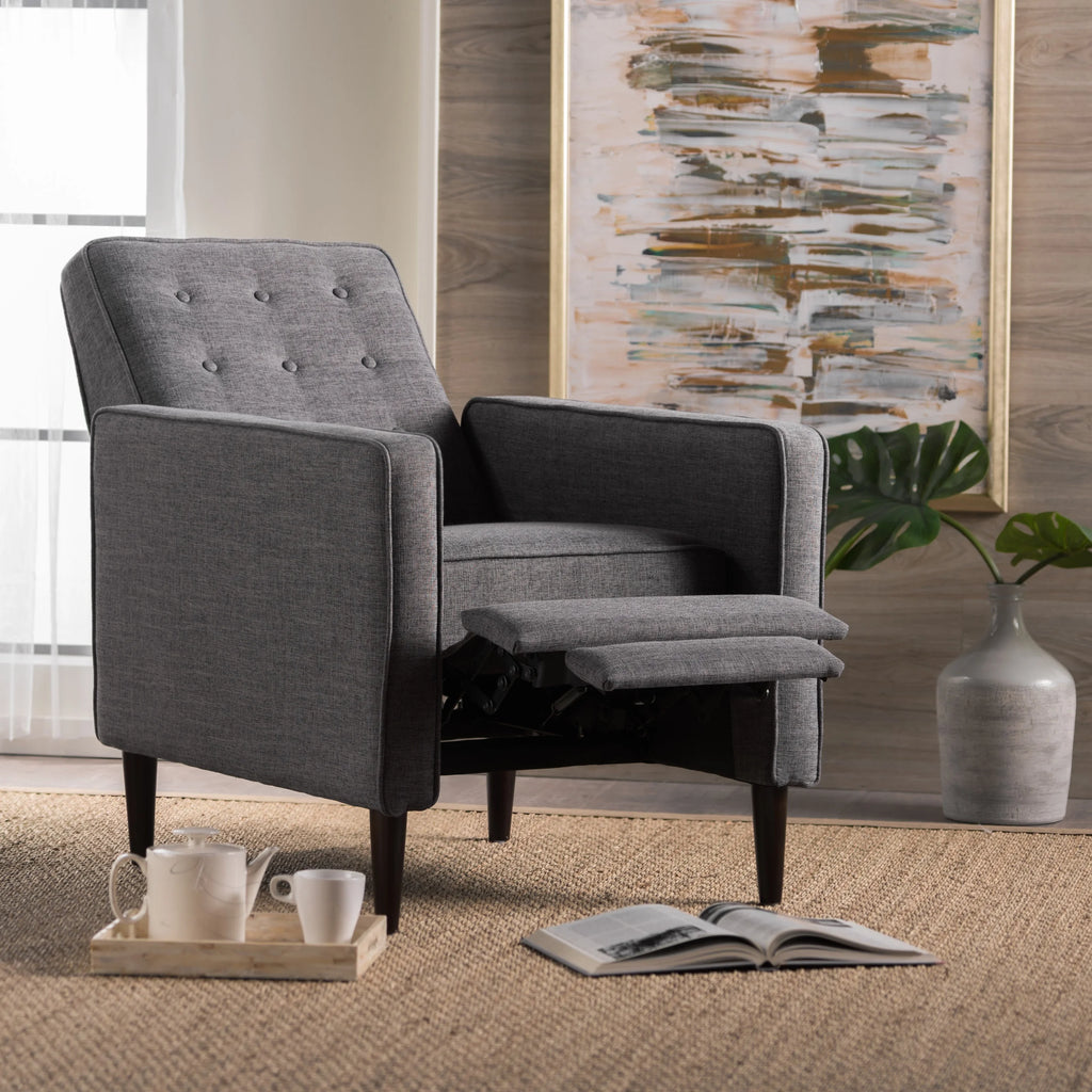 Grey Fabric Recliner U64375