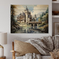 Natural Pine Wood Architecture Print H267