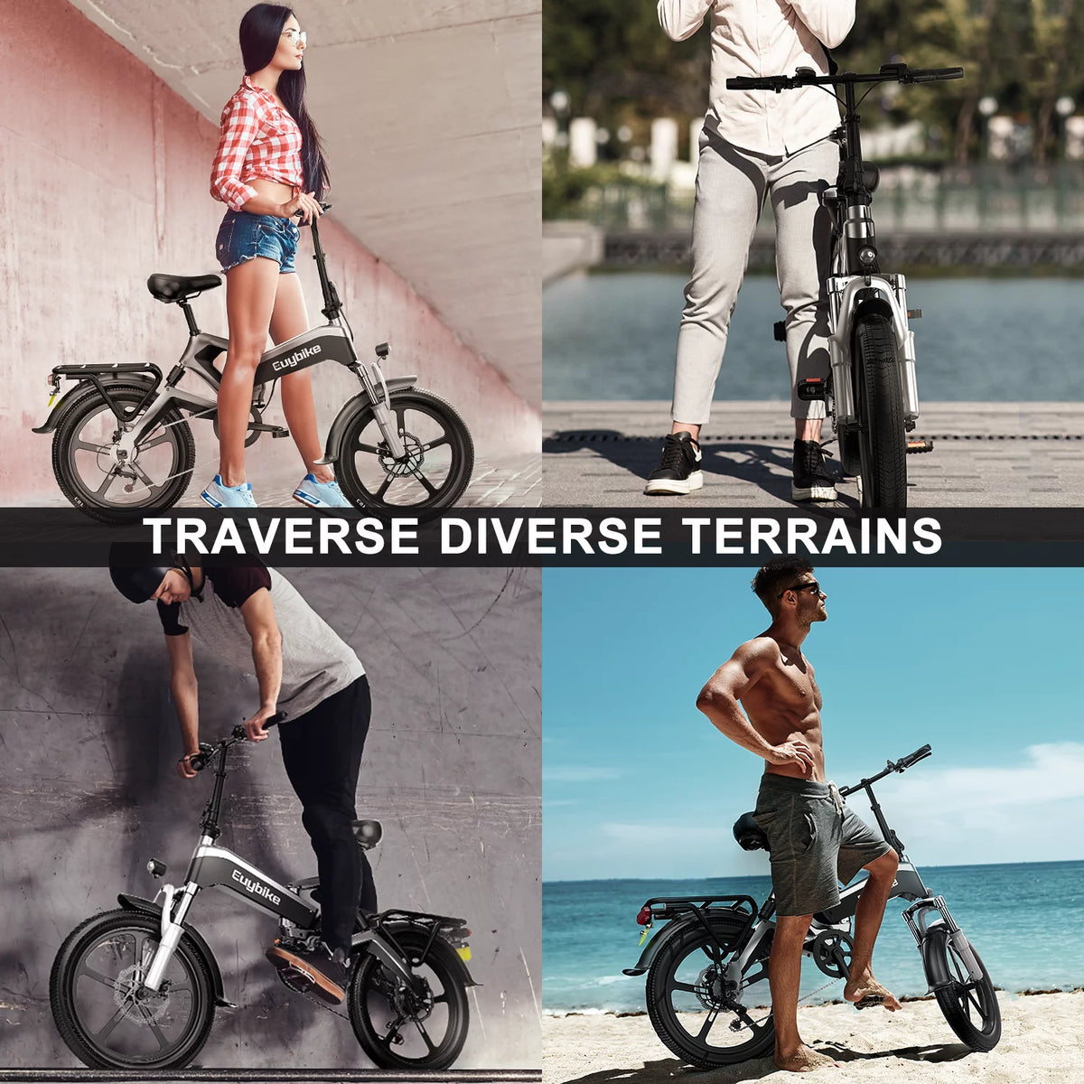 Folding Electric Bike 500W 48V 12.8AH 20'' Black V4710