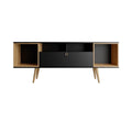 Black 63" TV Stand with 6 Shelves C513