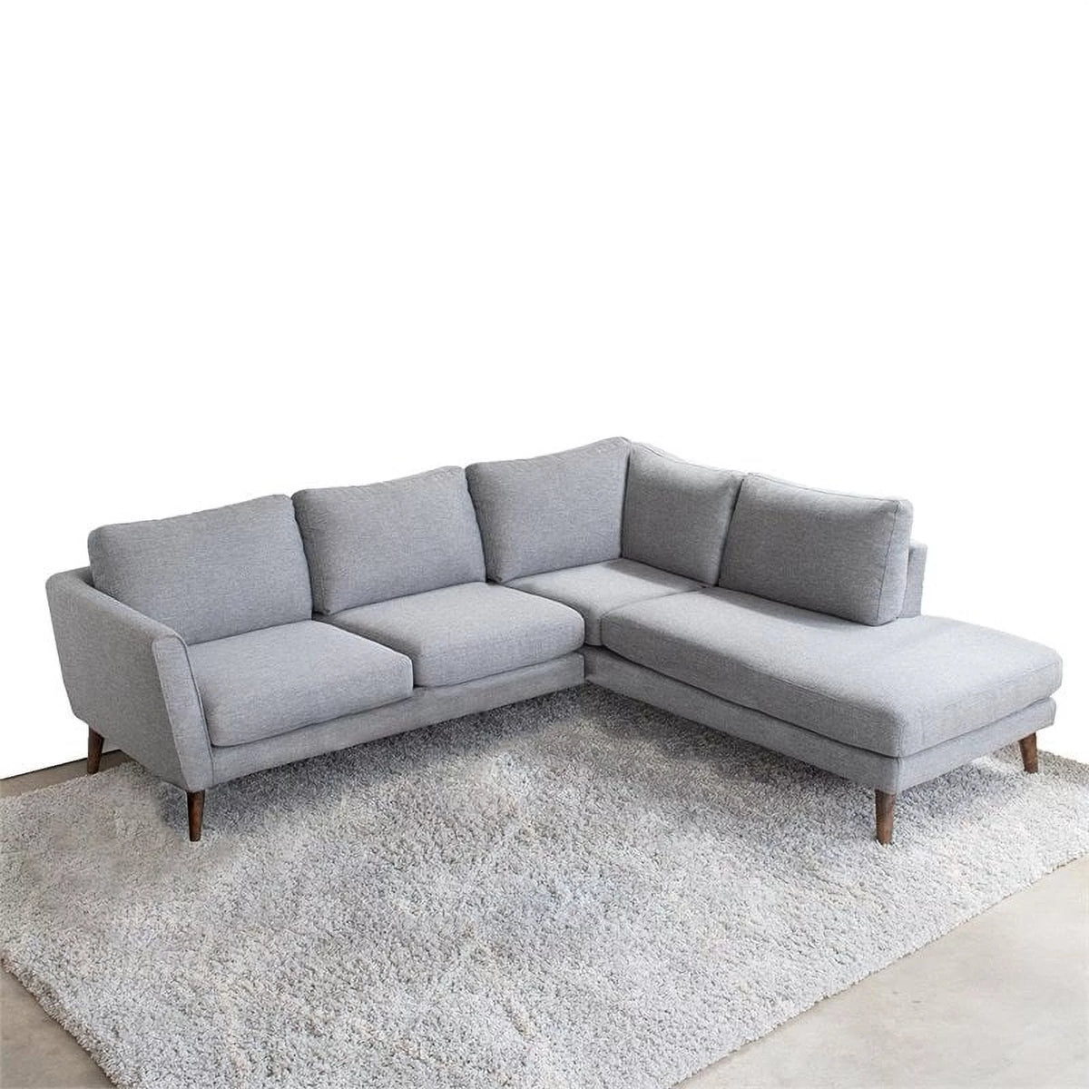 Light Gray Sectional Sofa Right Chaise K70115