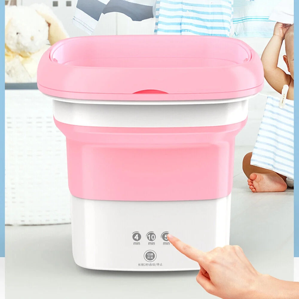 Pink Mini Folding Washing Machine J1452