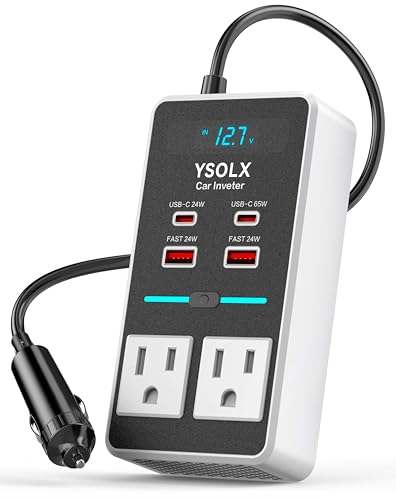 300W DC 12V to 110V AC Car Power Inverter with USB-C & USB-A L6946