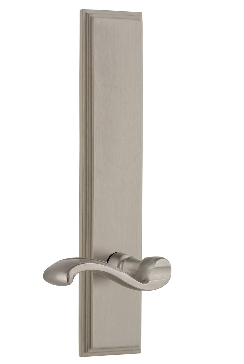 Satin Nickel Tall Plate Dummy Lever E610454