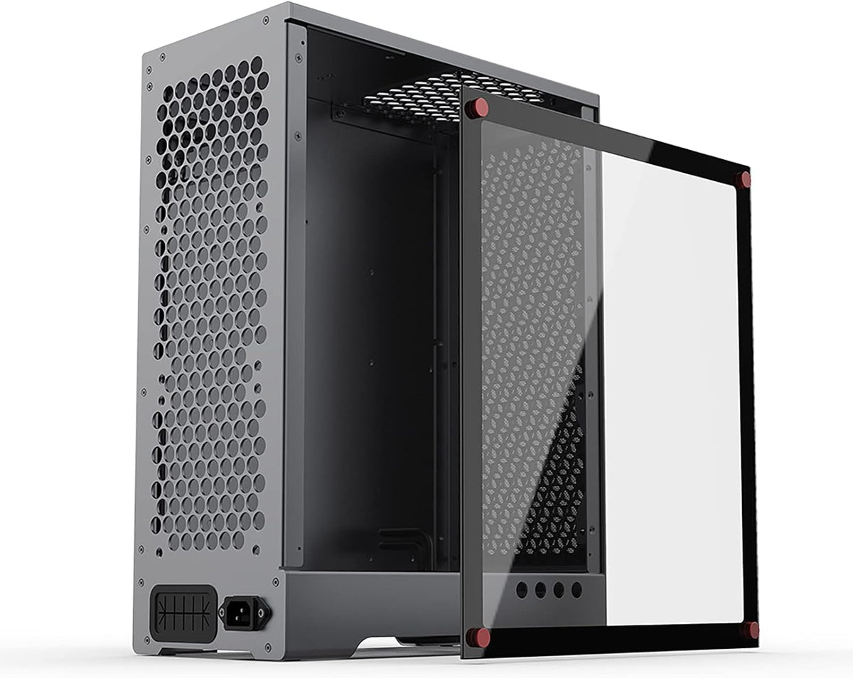 Aluminum Grey Mid Tower PC Case with Tempered Glass Window T401