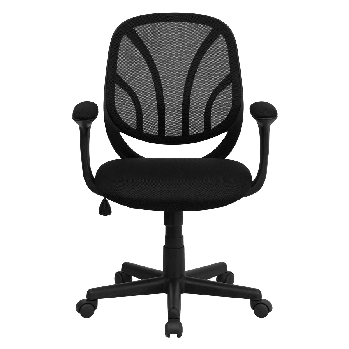 Black Mesh Mid-Back Office Chair with Arms B944