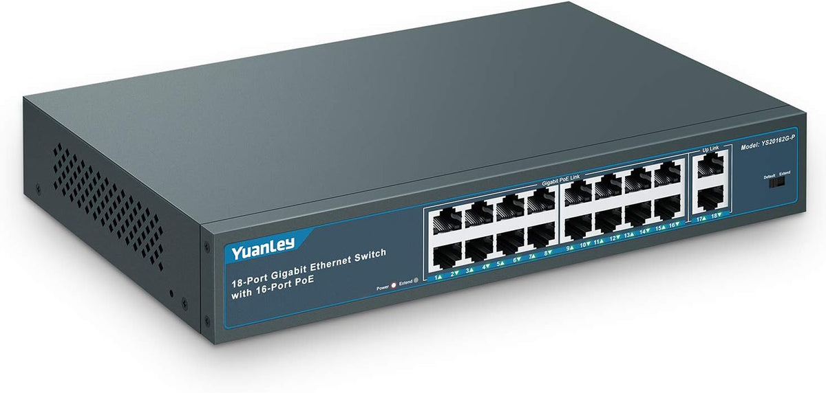 24 Port PoE+ Gigabit Switch, 400W, 2 SFP Ports, Rackmount R50585