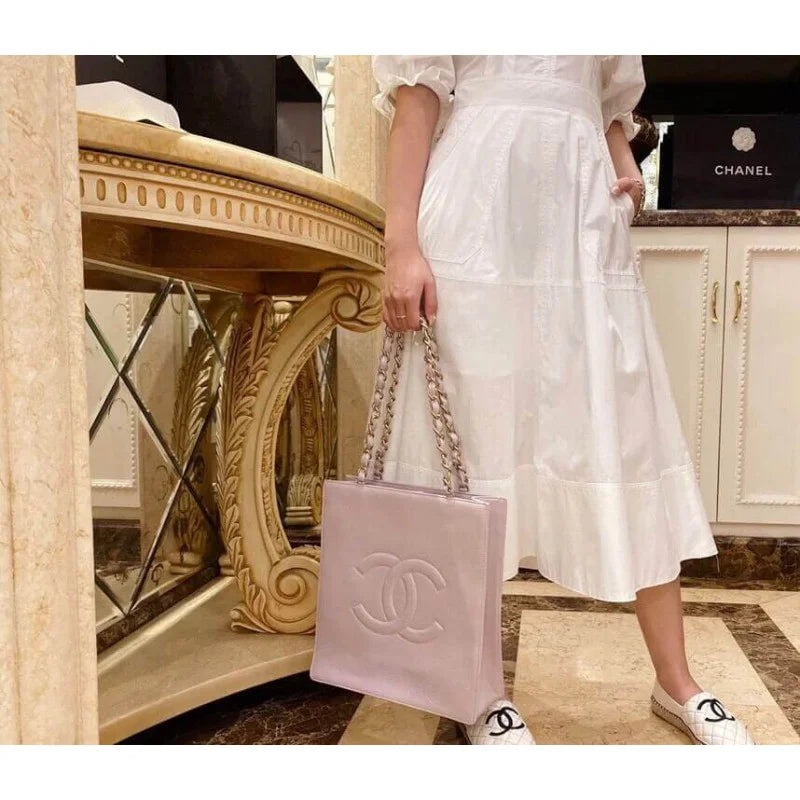 Shiny Aged Calfskin Shopping Bag R71139