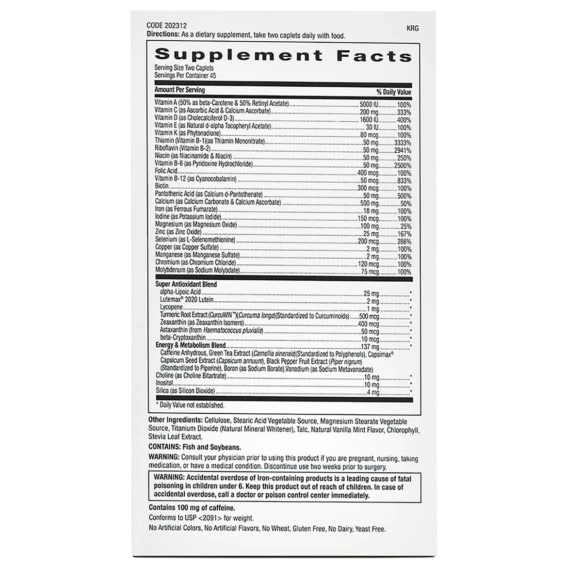 180 ct Multivitamin K8338
