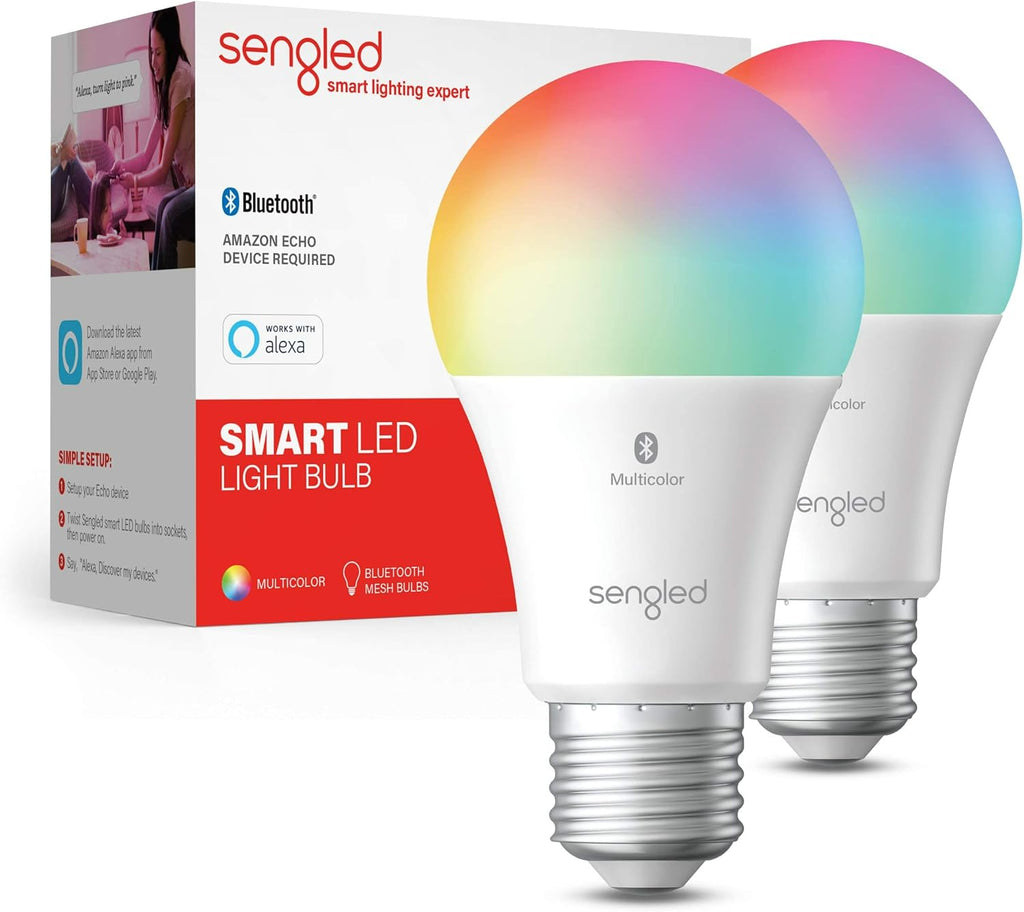Alexa Light Bulb, Color Changing, E26 60W Equivalent, 2-Pack Q57252