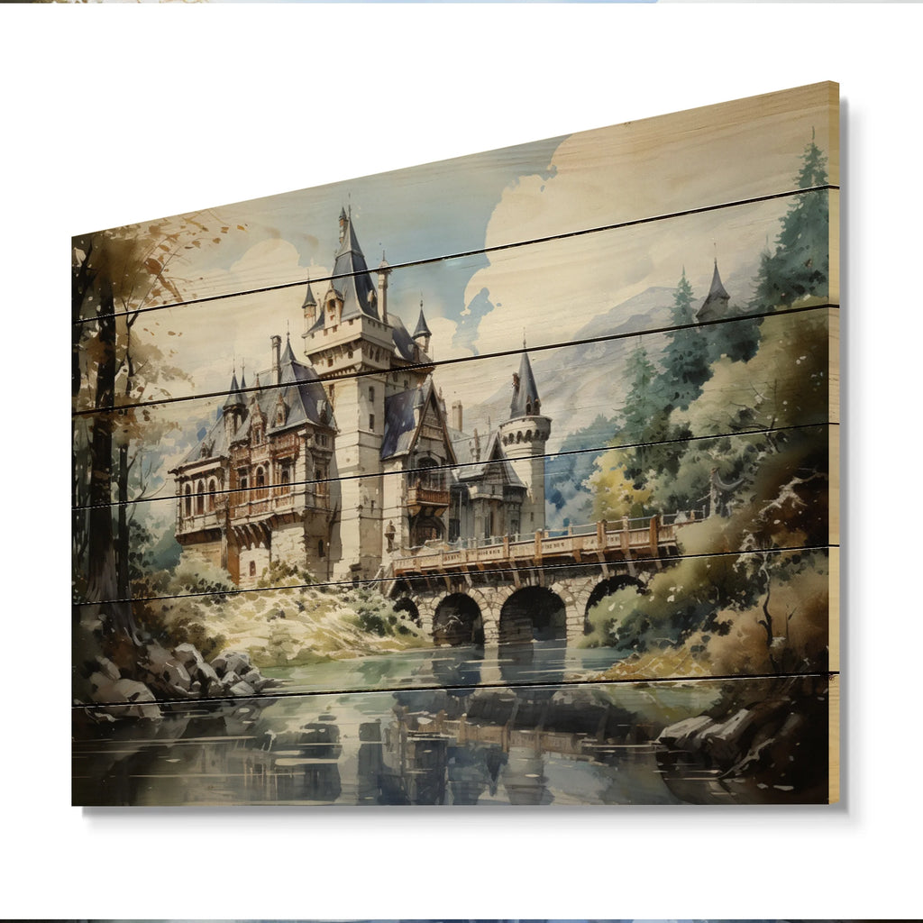 Natural Pine Wood Architecture Print H267