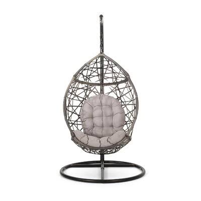 Tear Drop Swing Chair with Stand Gray/Black Z369