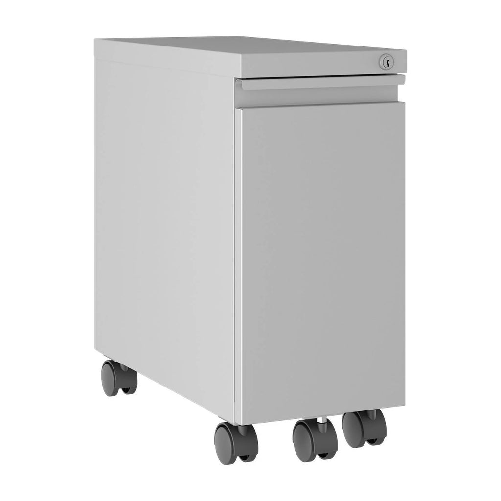 2 Piece Mobile Filing Cabinet Set with 2 Hidden Drawer in Gray G26702
