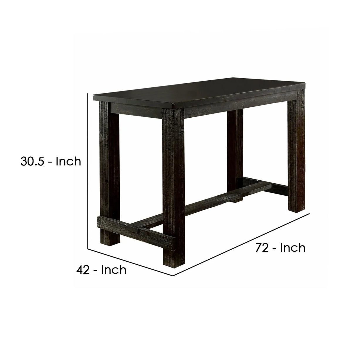 72 Inches Rectangular Dining Table with Block Legs V6631