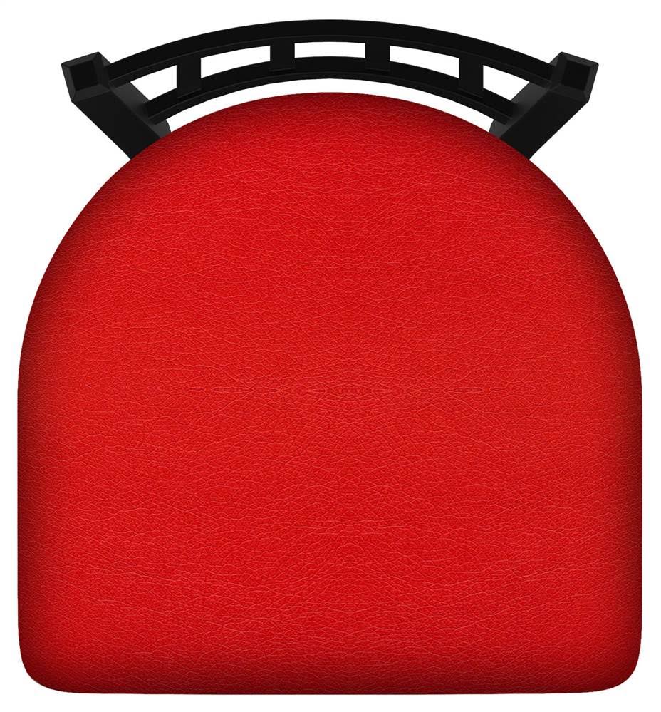 25x22 Swivel Counter Stool with Black Wrinkle Finish and Canter Red Seat D914157