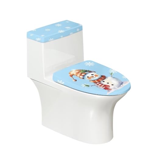Christmas Toilet Seat Cover Set Elongated Toilet Lid Cover Z3561