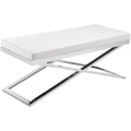 White Two Seat Bench L77500