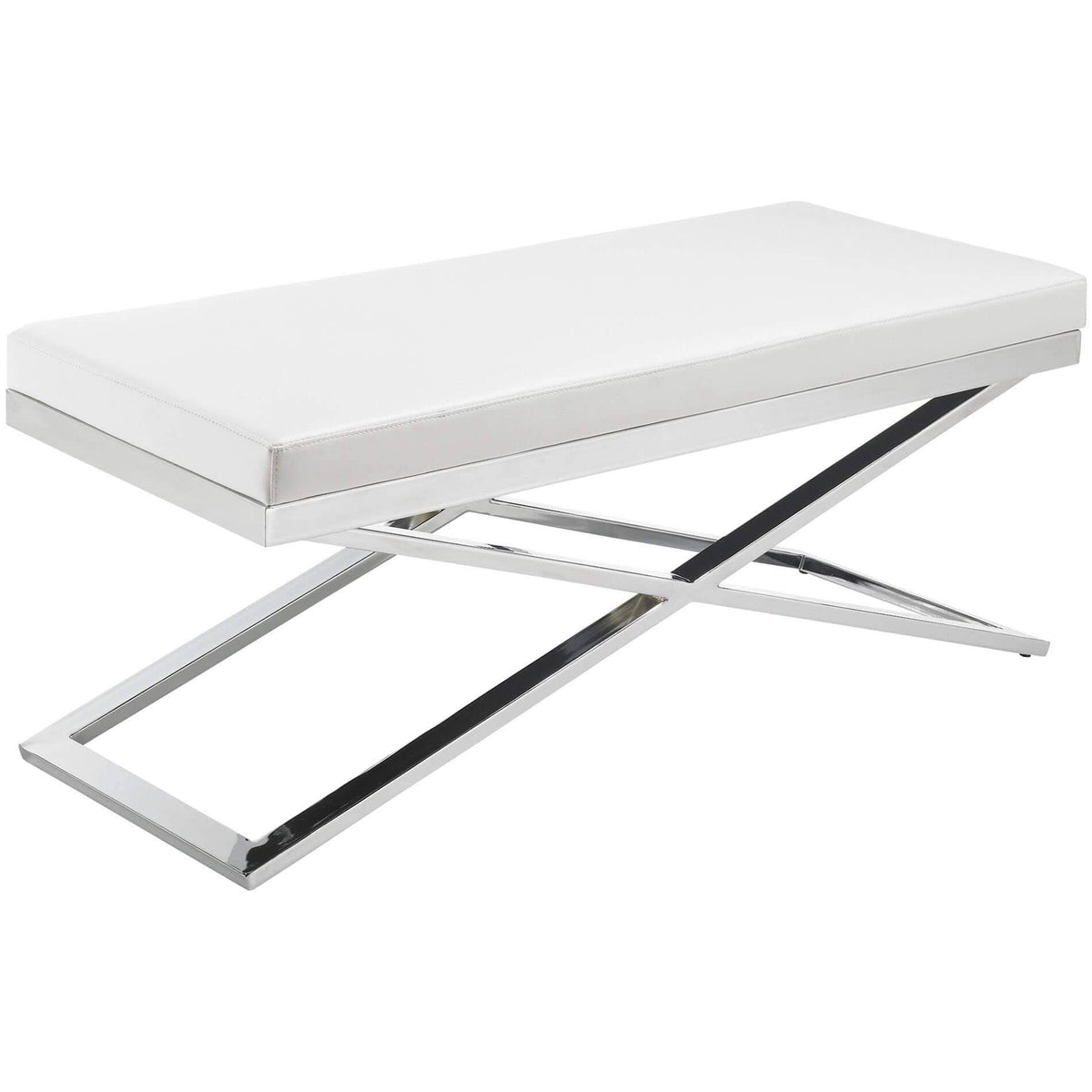 White Two Seat Bench L77500