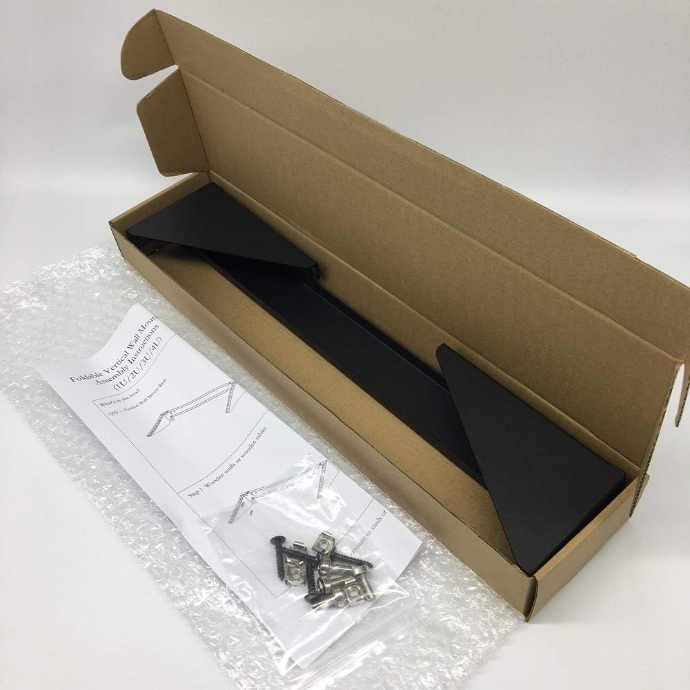 2U Light-Loading Foldable 19 Inches Cold Rolled Steel Vertical Wall Mount Rack Y829053