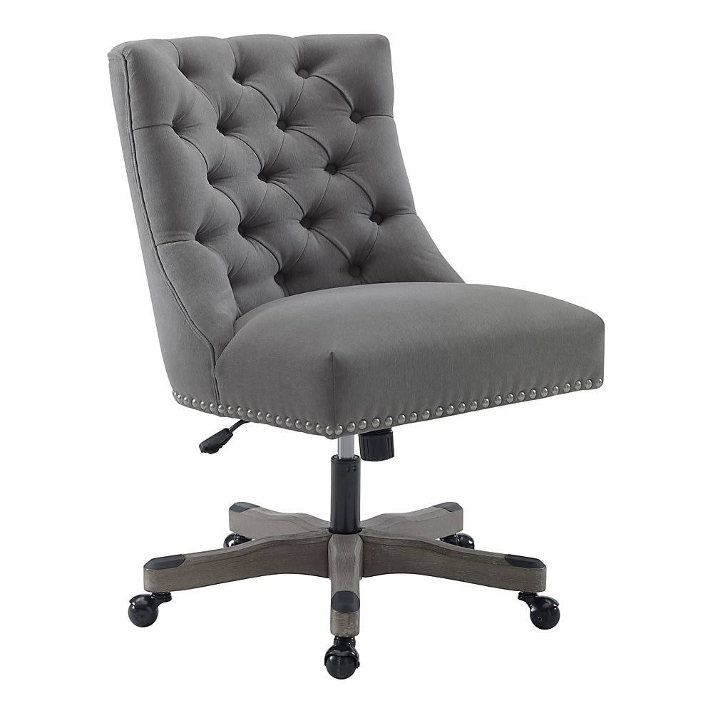 Light Gray Fabric Mid-Back Chair T52441