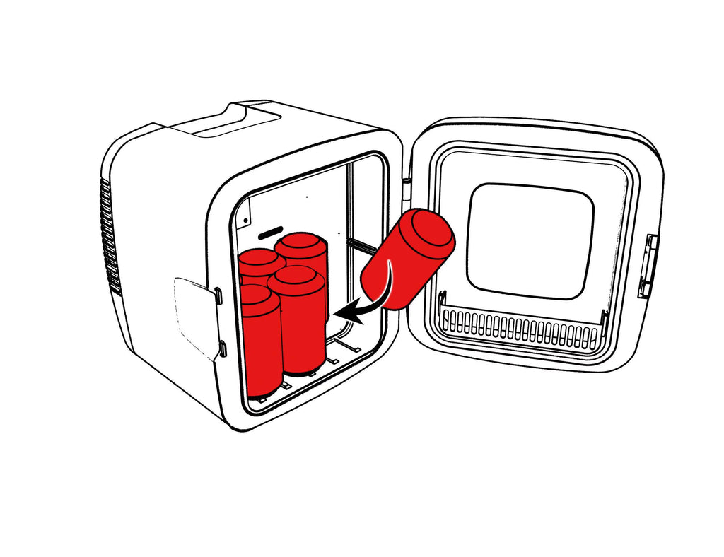 Red 12 Can Mini Beverage Cooler L772464