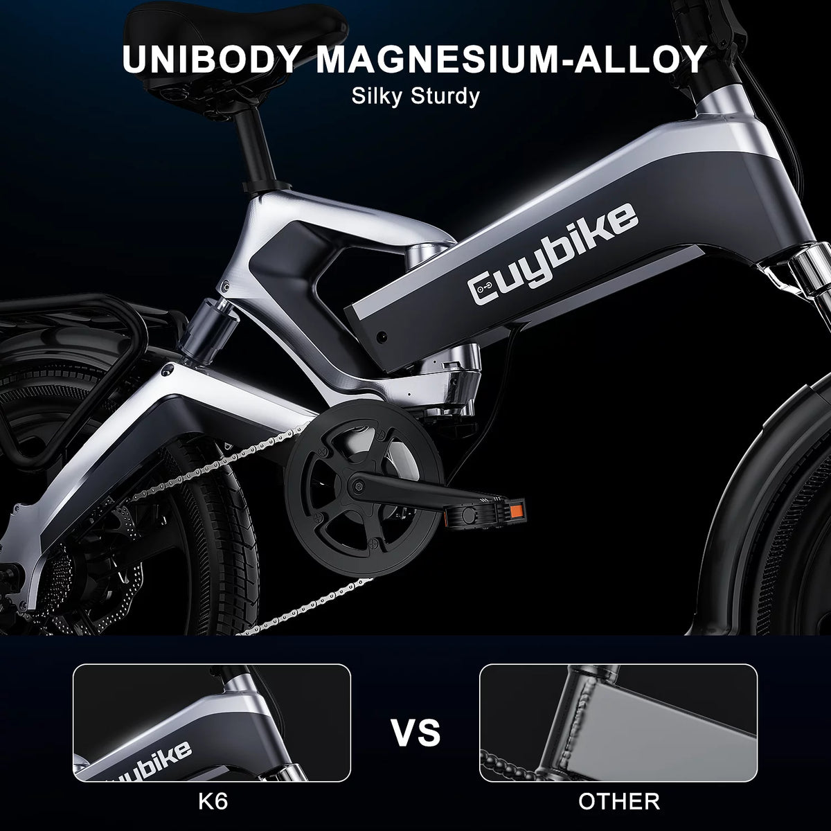 Folding Electric Bike 500W 48V 12.8AH 20'' Black V4710