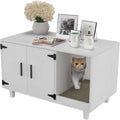 Cat Litter Box Enclosure with Scratch Pad I8269