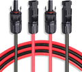 20 Feet 10AWG Solar Extension Cable Wire with Female and Male Connector, 10 Gauge (6mm²) Adaptor Kit Tool (20FT Red + 20FT Black) Z294999