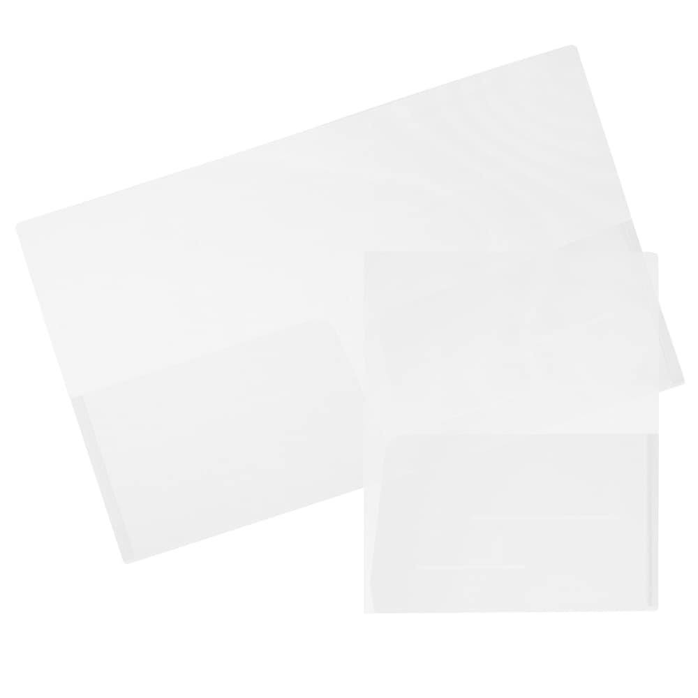 Clear Two Pocket Presentation Folder - 108/pack F601201