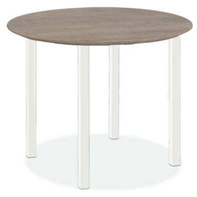 Maple Round Table with White Base X2224