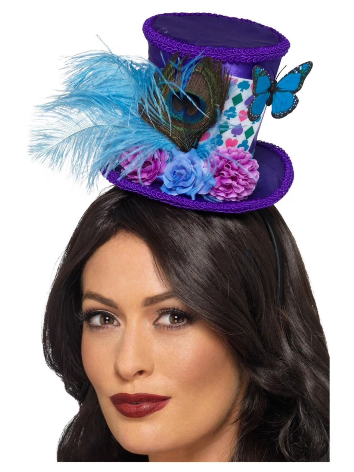 Purple and Blue Mad Hatter Hat Costume Accessory P48341