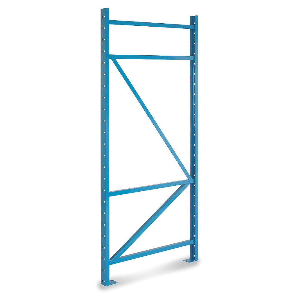 Blue Pallet Rack Upright Frame F2446