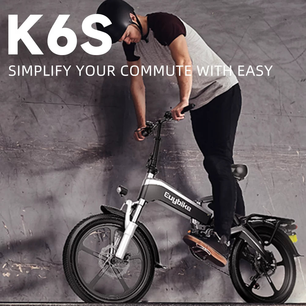 Folding Electric Bike 500W 48V 12.8AH 20'' Black V4710