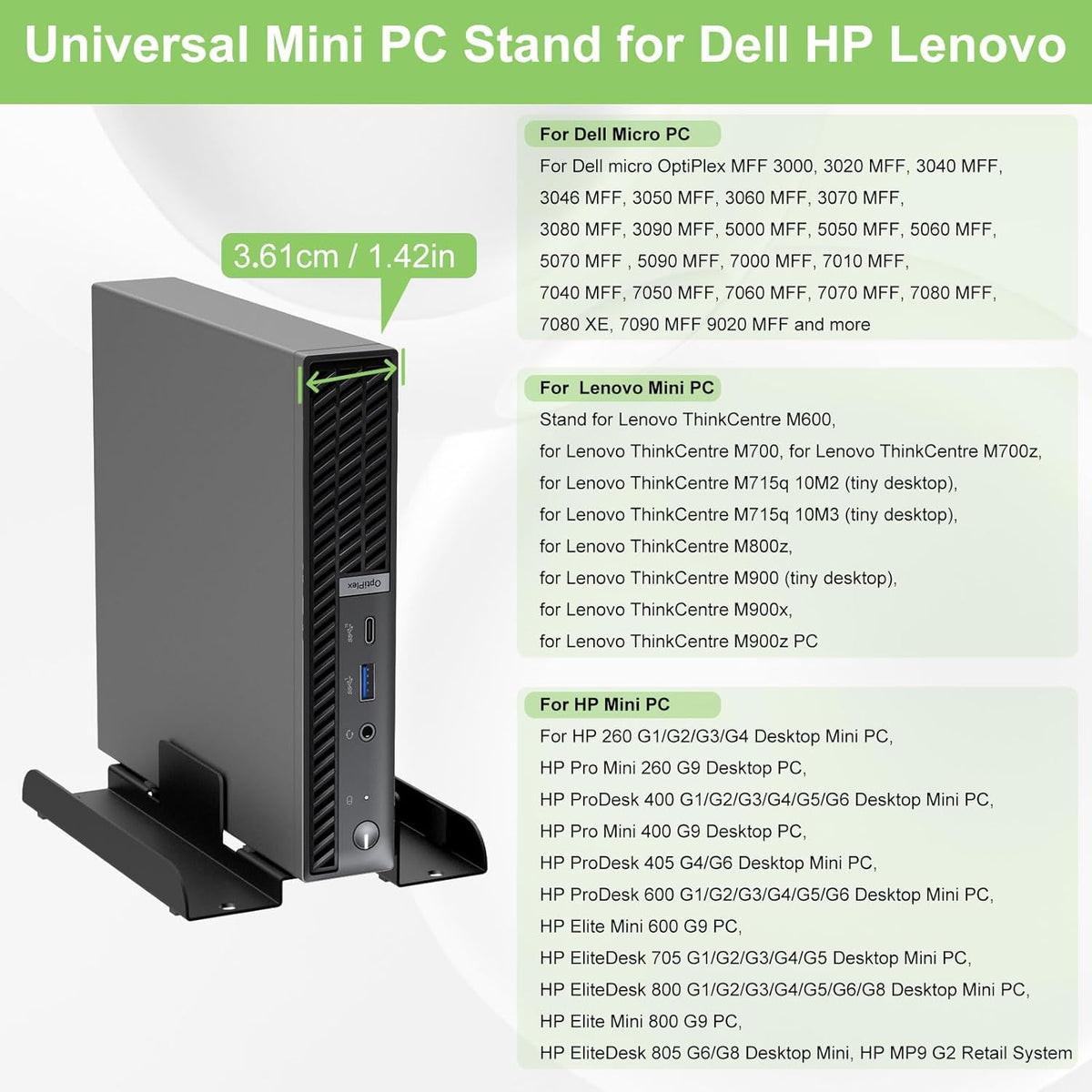 Adjustable Vertical Desk Stand for Mini PC C108582