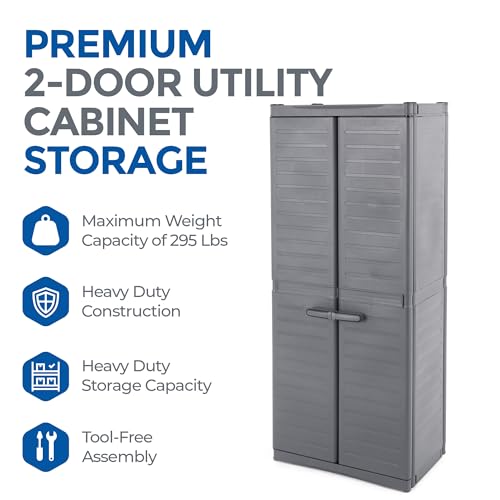 Heavy Duty Base Cabinet with 2 Adjustable Metal Shelves C6833