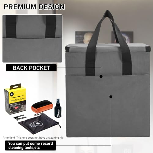 Vinyl Record Storage Box with Lids and Handle for 12 inch LP V163965