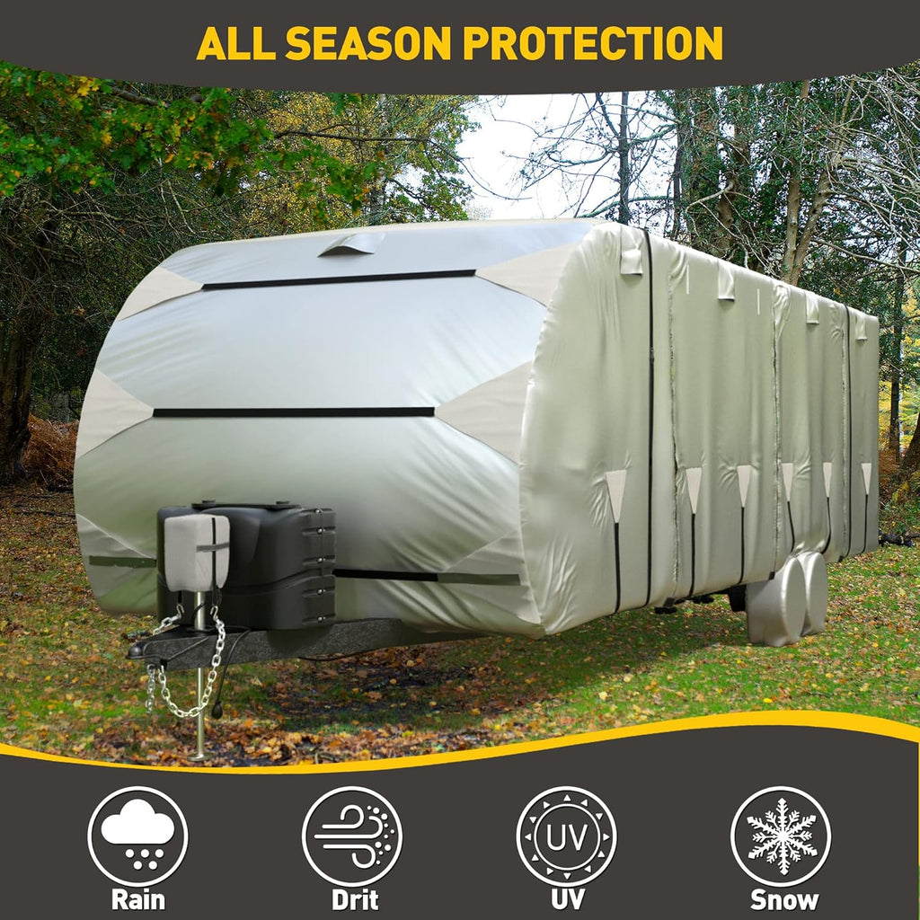 300D Anti-Tear Waterproof Windproof Anti-UV RV Trailer Cover E197501