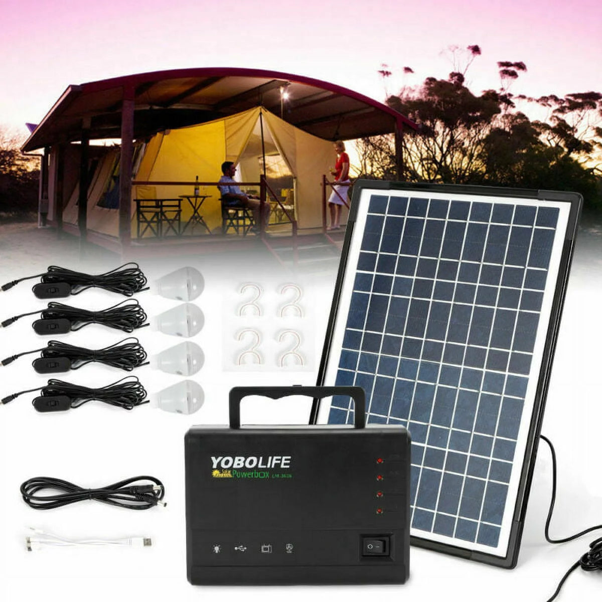 Portable Solar Panel Power Generator Kit C386313