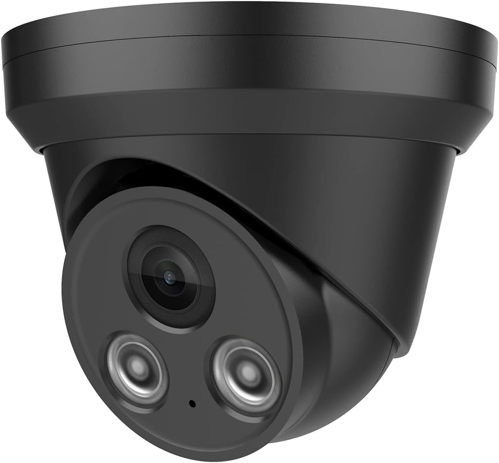 4K 8MP PoE IP Turret Camera with Mic/Audio, 98ft Night Vision, 2.8mm Fixed Lens, IP67 Waterproof E149060