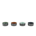 Stoneware Mini Bowl 7.5 cm 4 Pcs Black S79755