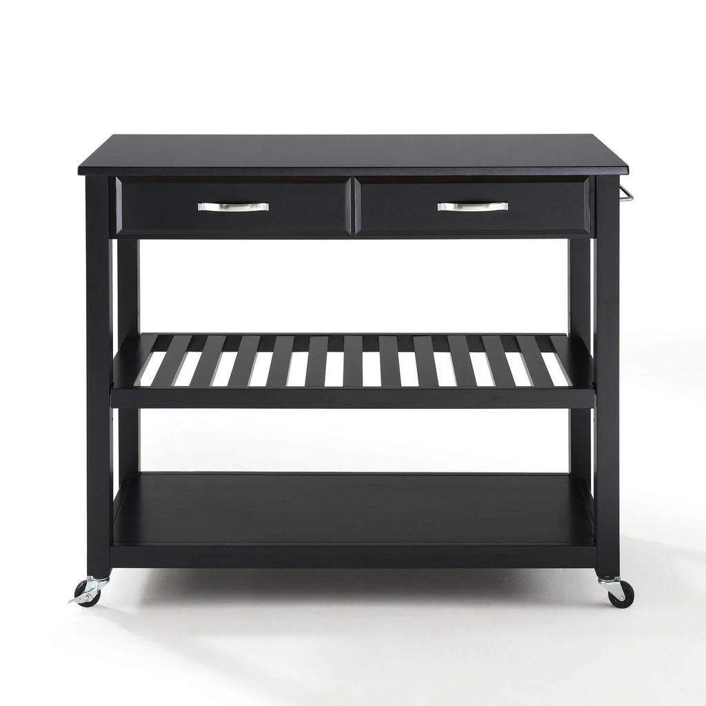 Southwestern Style Granite Top Kitchen Prep Cart E16911