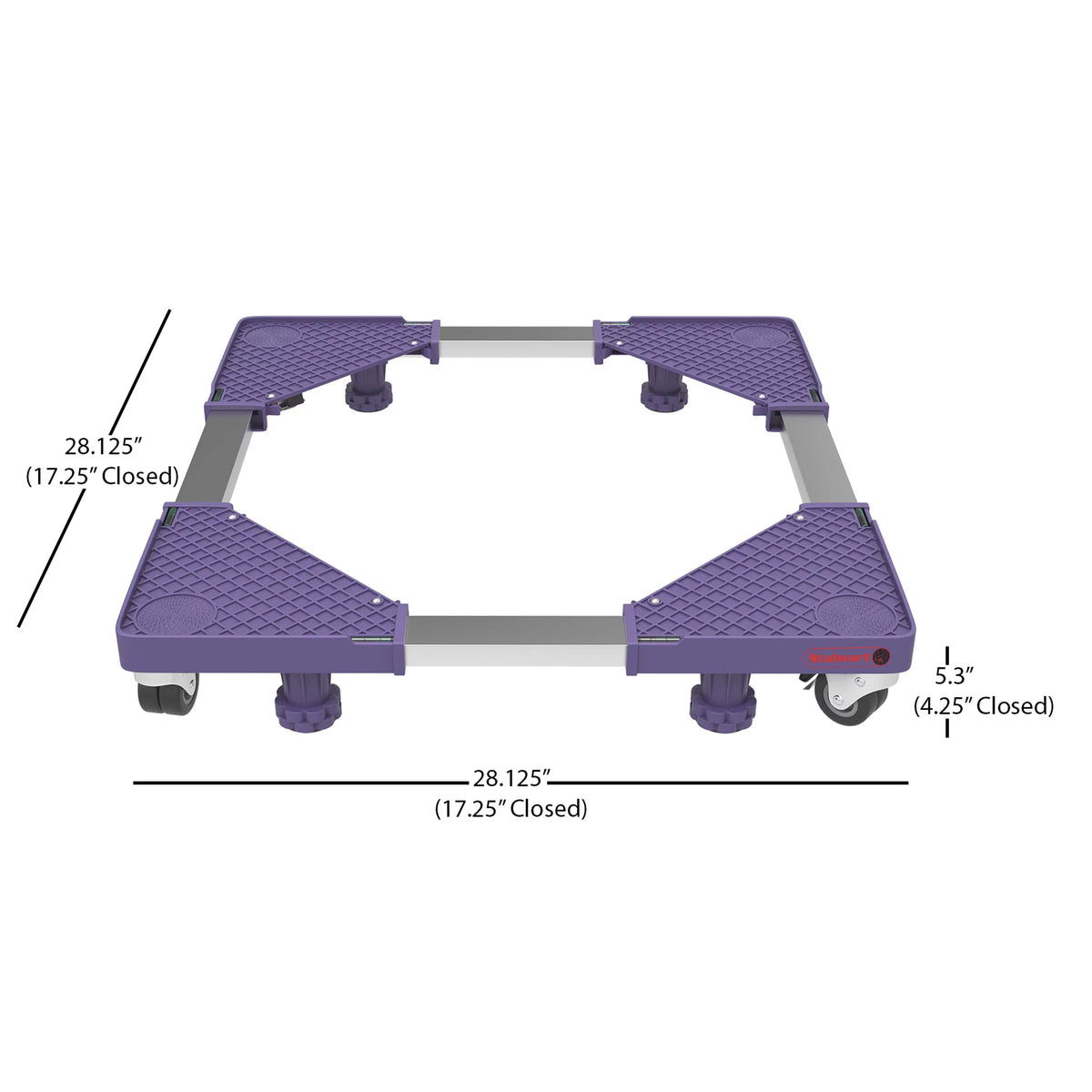 Adjustable Dolly with Locking Swivel Wheels 1100 Lbs Capacity D930